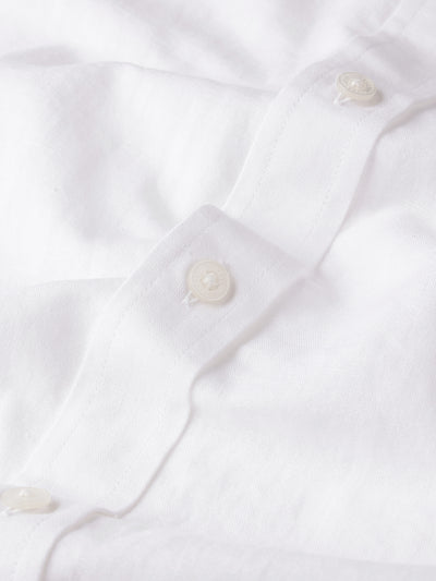 Dockers Men's White Striped Button-Down Full Sleeve Shirt