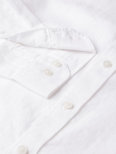 Dockers Men's White Striped Button-Down Full Sleeve Shirt