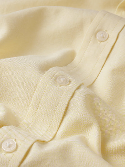 Dockers Men's Yellow Oxford Button-Down Full Sleeve Shirt